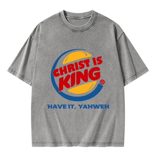 Christ Is King Christian Washed T-Shirt