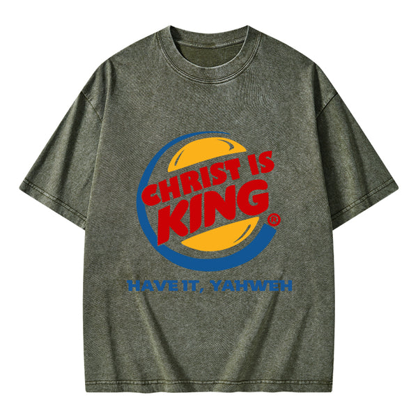 Christ Is King Christian Washed T-Shirt