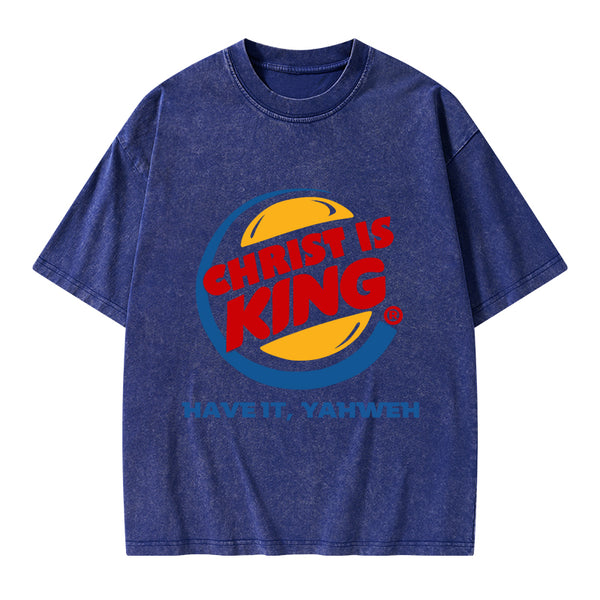 Christ Is King Christian Washed T-Shirt