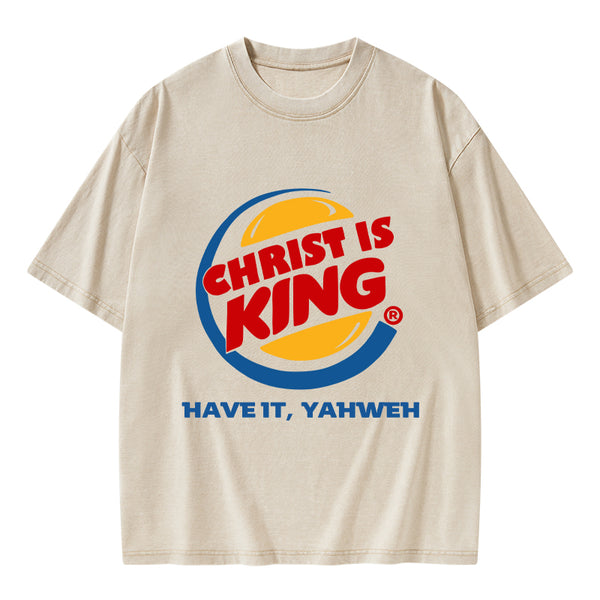 Christ Is King Christian Washed T-Shirt