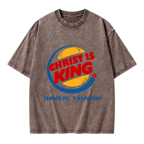 Christ Is King Christian Washed T-Shirt