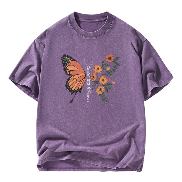 Created With A Purpose Christian Washed T-Shirt