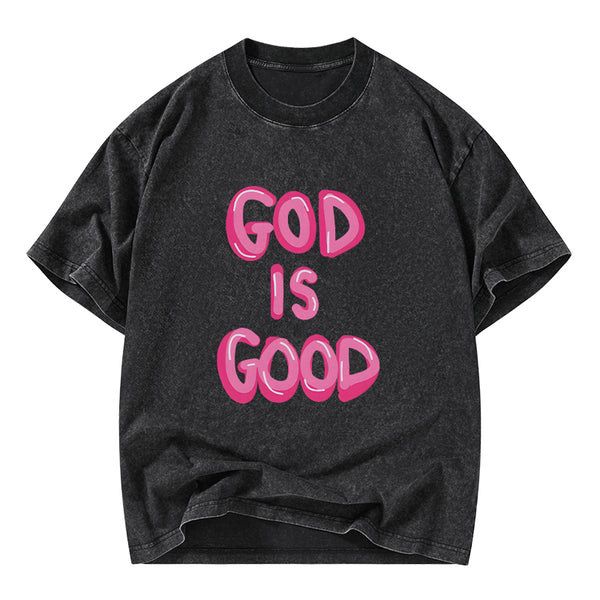 God Is Good Christian Washed T-Shirt