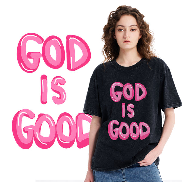 God Is Good Christian Washed T-Shirt