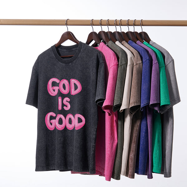 God Is Good Christian Washed T-Shirt