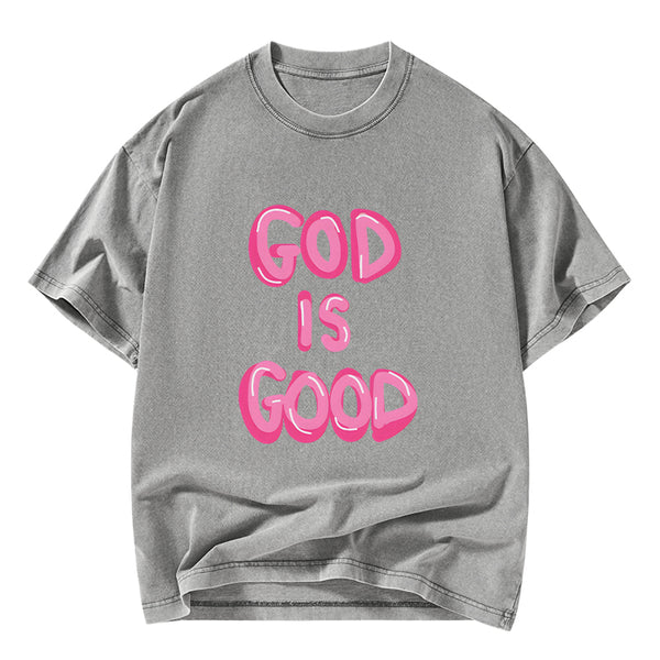 God Is Good Christian Washed T-Shirt