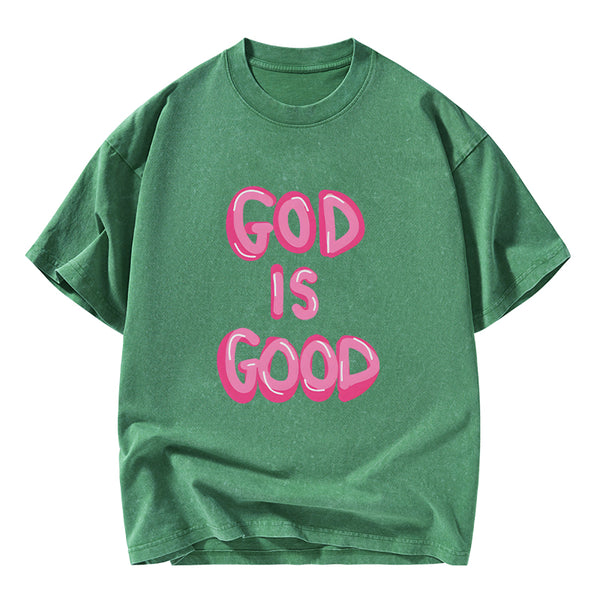God Is Good Christian Washed T-Shirt