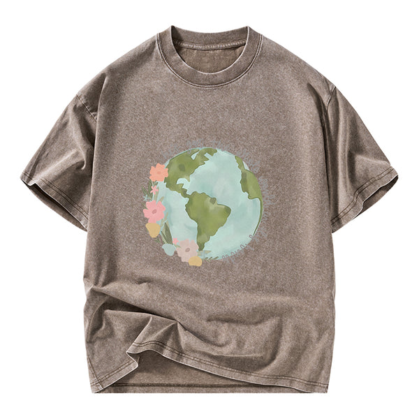 He Got The Whole World In His Hands Christian Washed T-Shirt