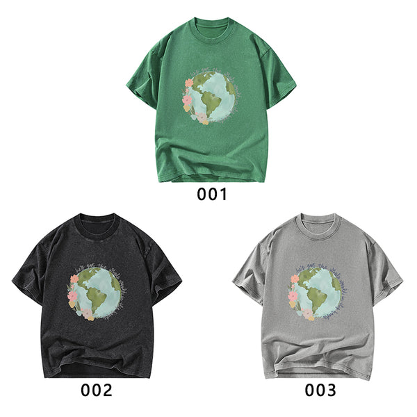He Got The Whole World In His Hands Christian Washed T-Shirt