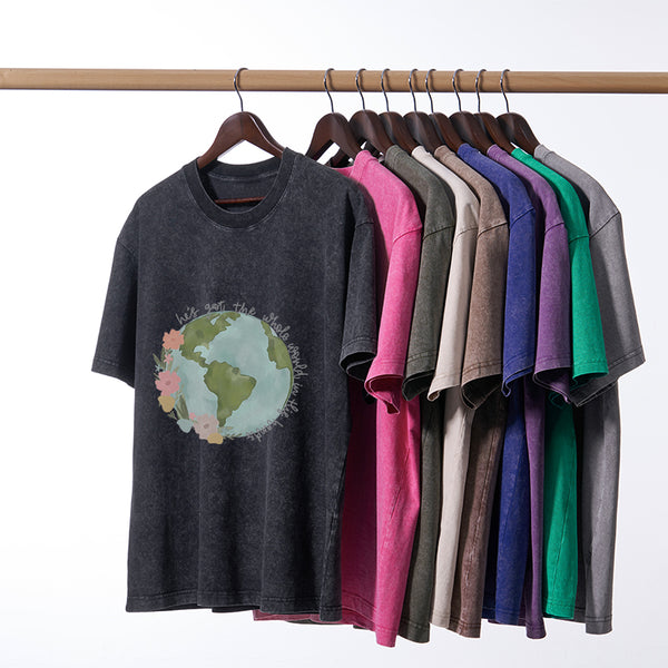 He Got The Whole World In His Hands Christian Washed T-Shirt
