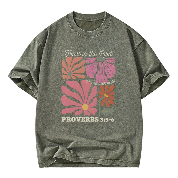 Trust In The Lord Christian Washed T-Shirt