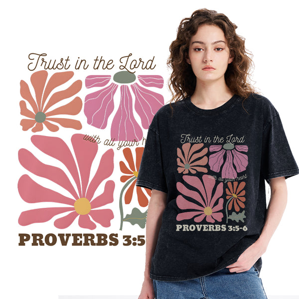 Trust In The Lord Christian Washed T-Shirt