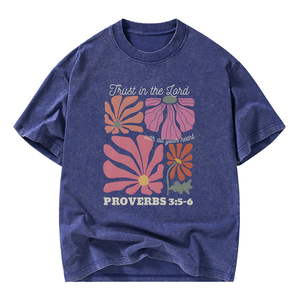 Trust In The Lord Christian Washed T-Shirt