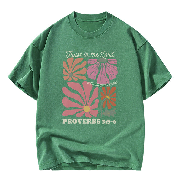Trust In The Lord Christian Washed T-Shirt