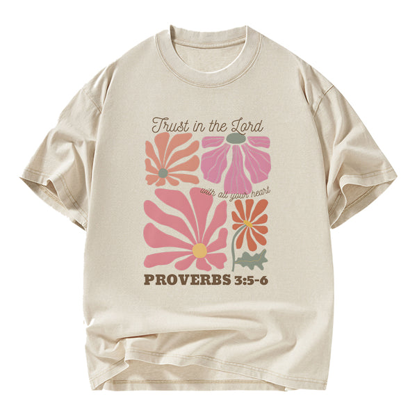 Trust In The Lord Christian Washed T-Shirt