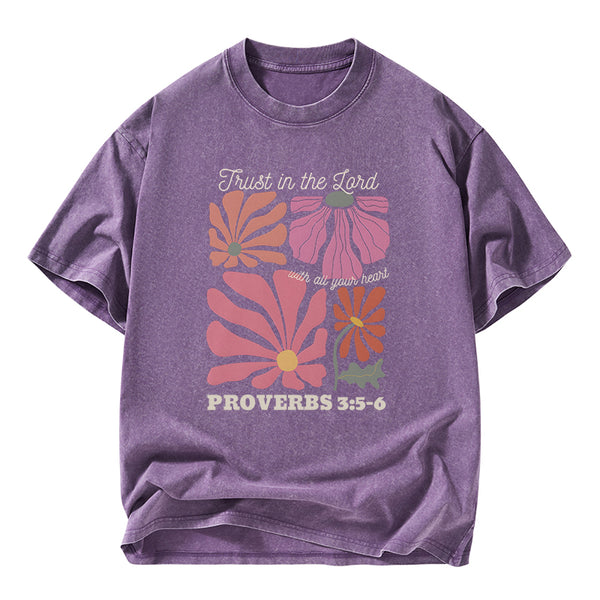 Trust In The Lord Christian Washed T-Shirt