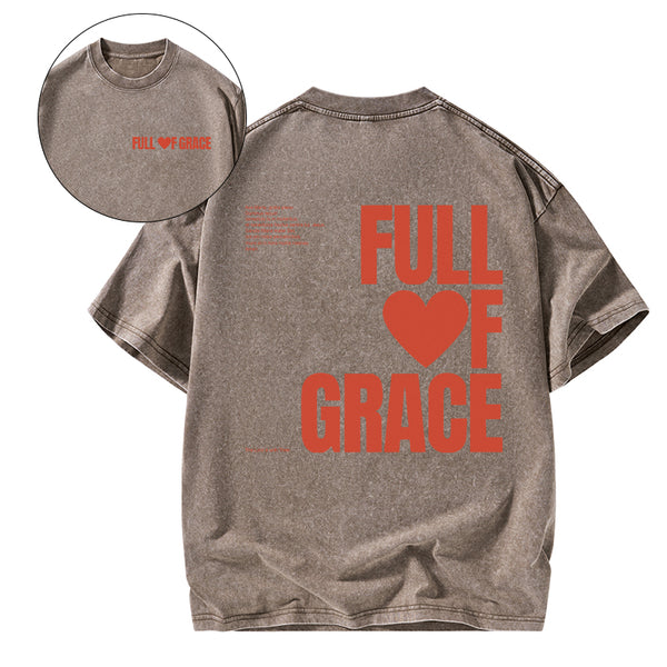 Full Of Grace Christian Washed T-Shirt