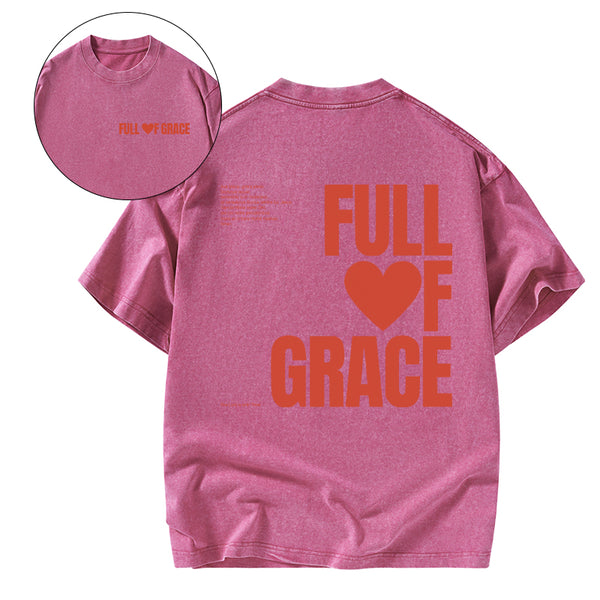 Full Of Grace Christian Washed T-Shirt