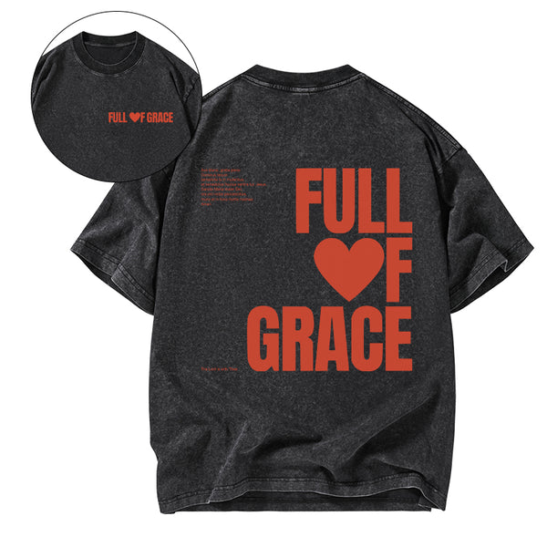Full Of Grace Christian Washed T-Shirt