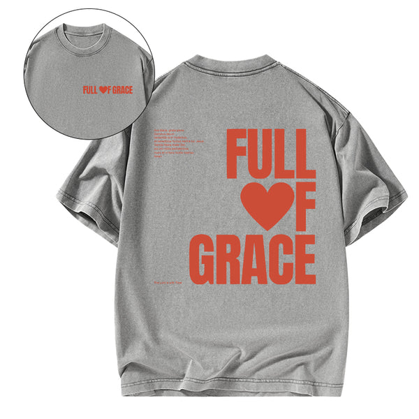 Full Of Grace Christian Washed T-Shirt