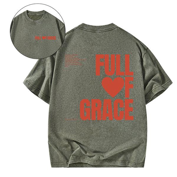 Full Of Grace Christian Washed T-Shirt