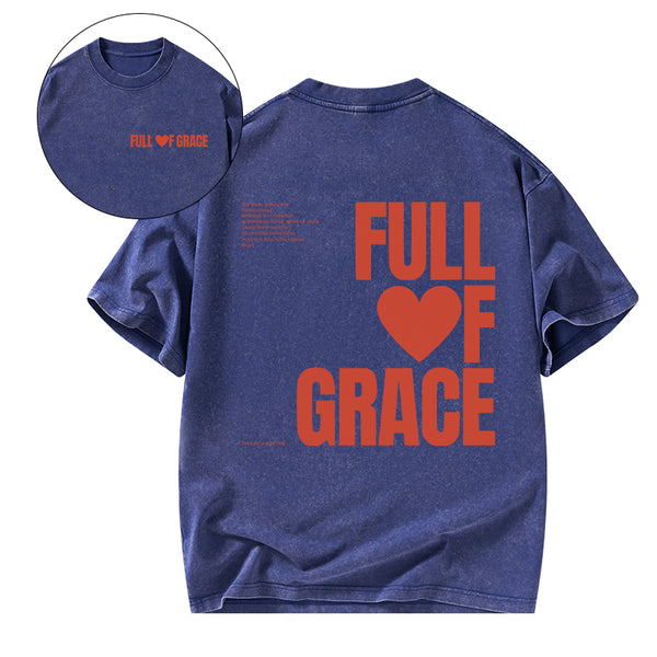 Full Of Grace Christian Washed T-Shirt