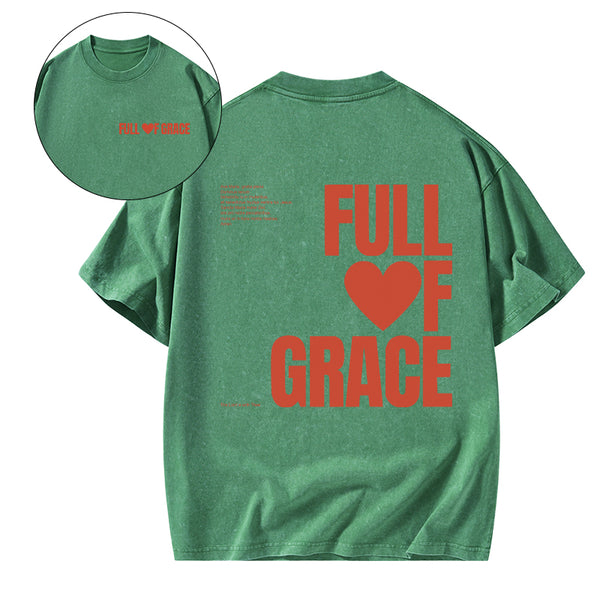 Full Of Grace Christian Washed T-Shirt