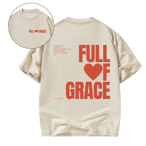 Full Of Grace Christian Washed T-Shirt