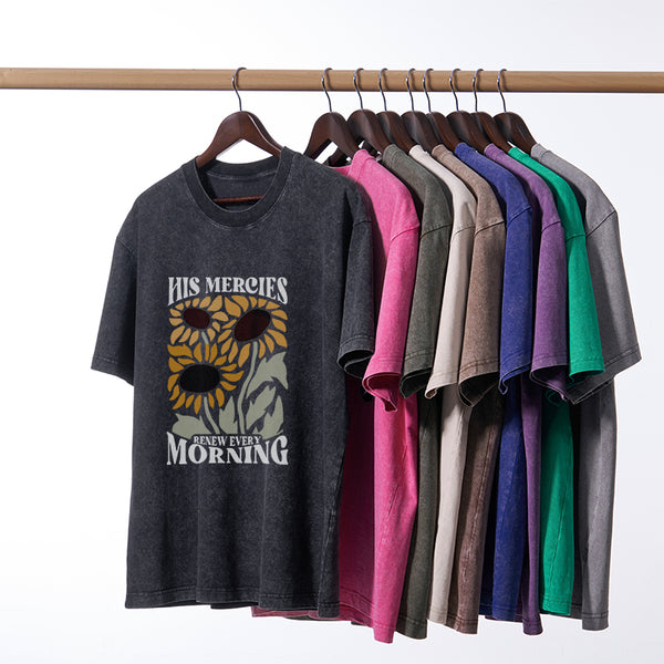 His Mercies Renew Every Morning Christian Washed T-Shirt