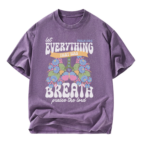 Praise The Lord Christian Washed T-Shirt