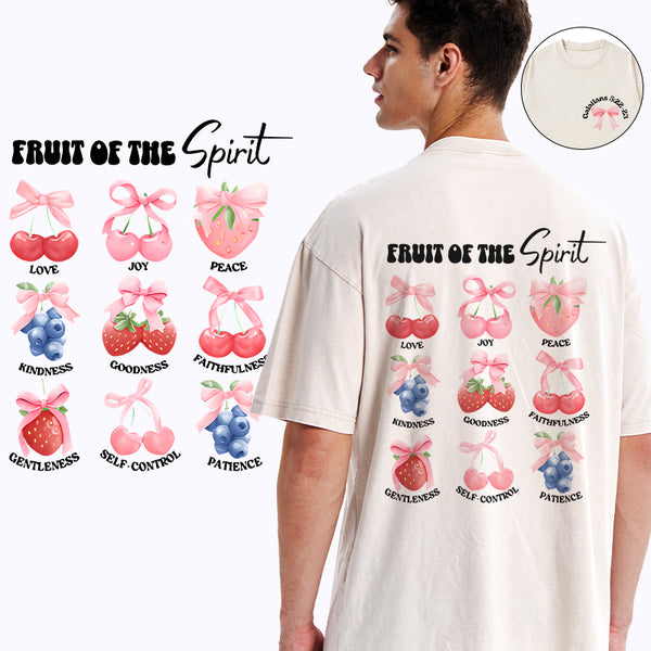 Fruits Coquette Bow Christian Washed T-Shirt