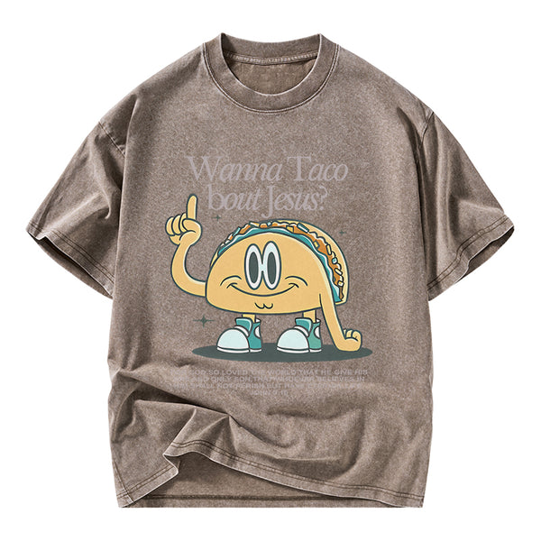 Retro Funny Jesus Christian Washed T-Shirt