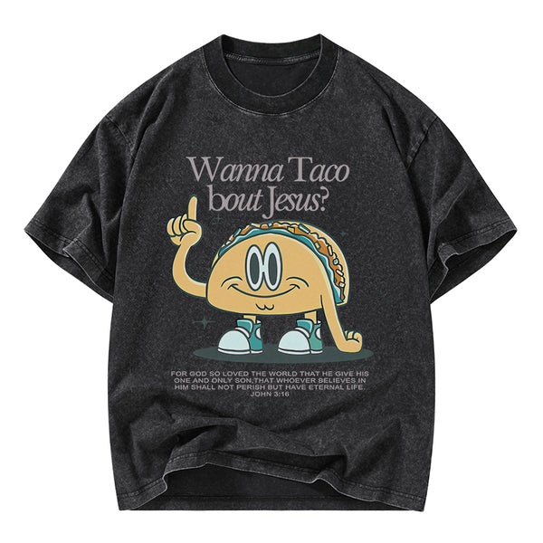 Retro Funny Jesus Christian Washed T-Shirt