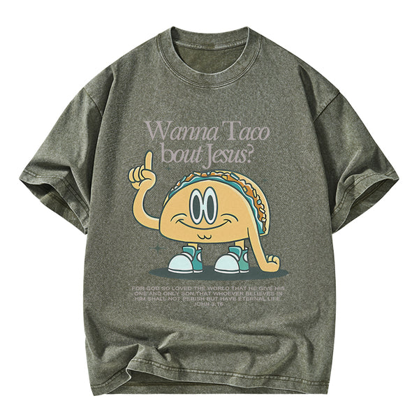 Retro Funny Jesus Christian Washed T-Shirt