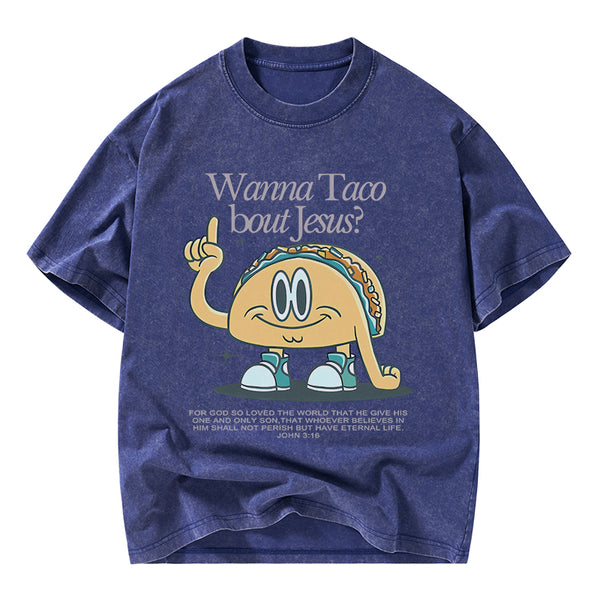 Retro Funny Jesus Christian Washed T-Shirt