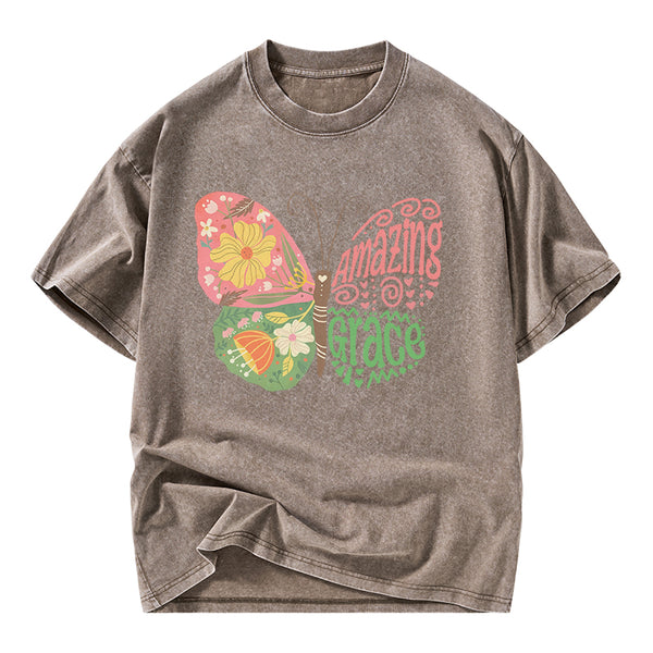 Amazing Grace Christian Washed T-Shirt