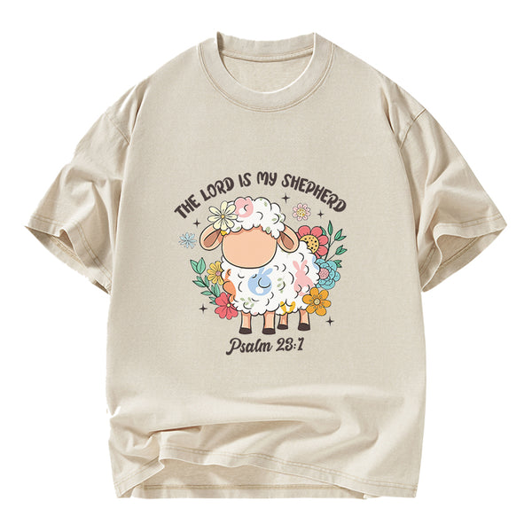 The Lord Is My Shepherd Christian Washed T-Shirt