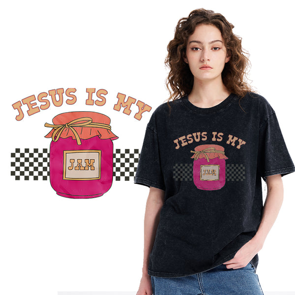 Jesus Is My Jam Christian Washed T-Shirt