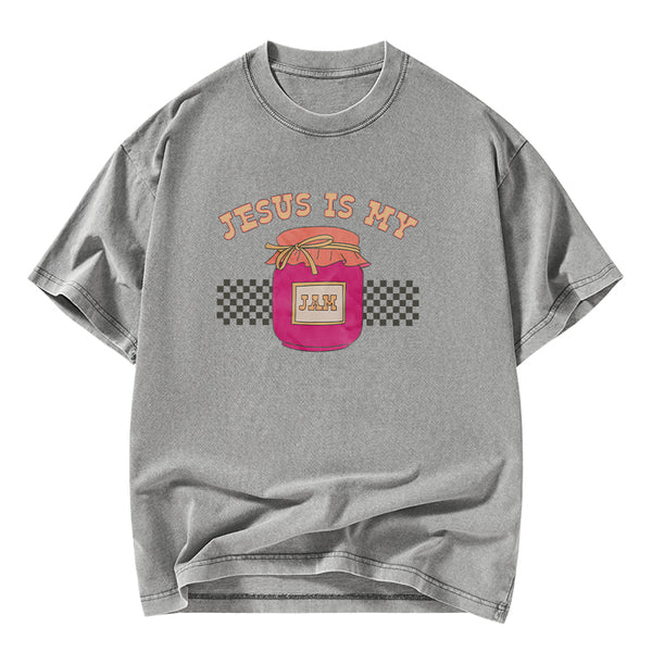 Jesus Is My Jam Christian Washed T-Shirt
