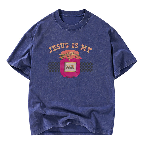 Jesus Is My Jam Christian Washed T-Shirt