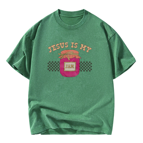 Jesus Is My Jam Christian Washed T-Shirt