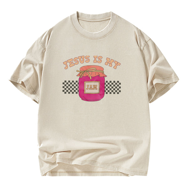 Jesus Is My Jam Christian Washed T-Shirt