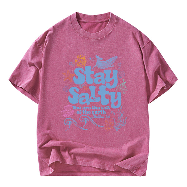 Stay Salty Christian Washed T-Shirt
