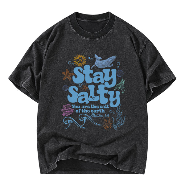 Stay Salty Christian Washed T-Shirt