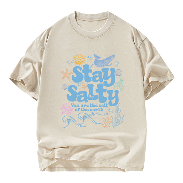 Stay Salty Christian Washed T-Shirt