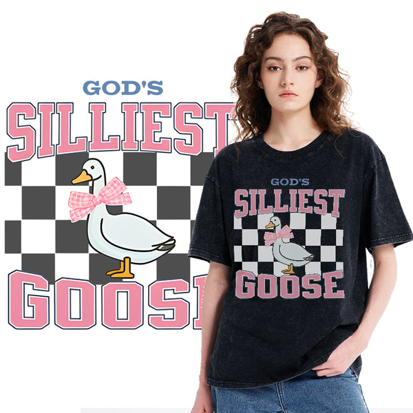 God's Silliest Goose Christian Washed T-Shirt