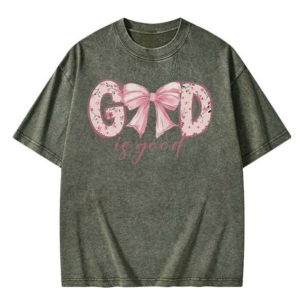 God Is Good Christian Washed T-Shirt