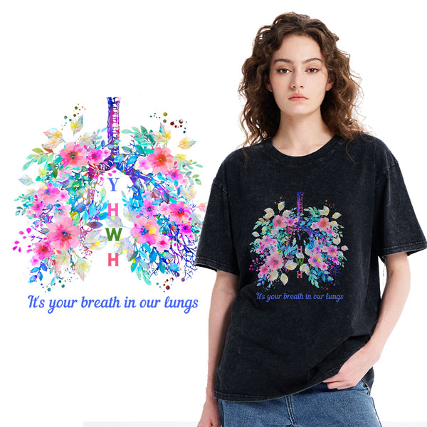 It's Your Breath In Our Lungs Christian Washed T-Shirt