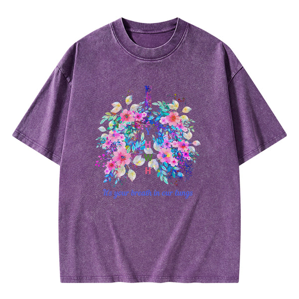 It's Your Breath In Our Lungs Christian Washed T-Shirt