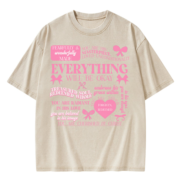 Everything Will Be Okay Christian Washed T-Shirt